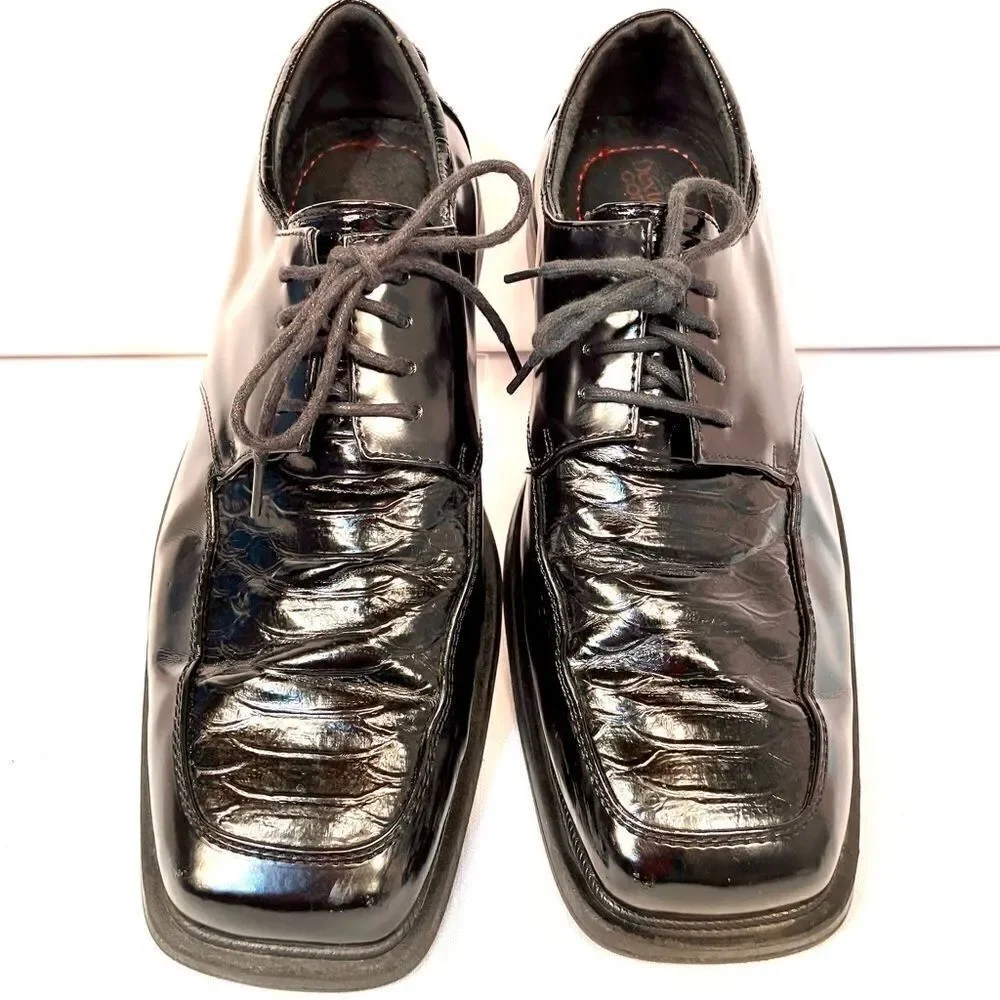 BLACK LEATHER OXFORDS by DEXTER SIZE 10